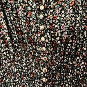 Ditzy Floral Wide leg Romper size L Y2K